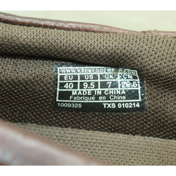 Keen Brown Leather Slip On Round Toe Casual Oxford Loafer Shoes Size 9.5 - Picture 8 of 9